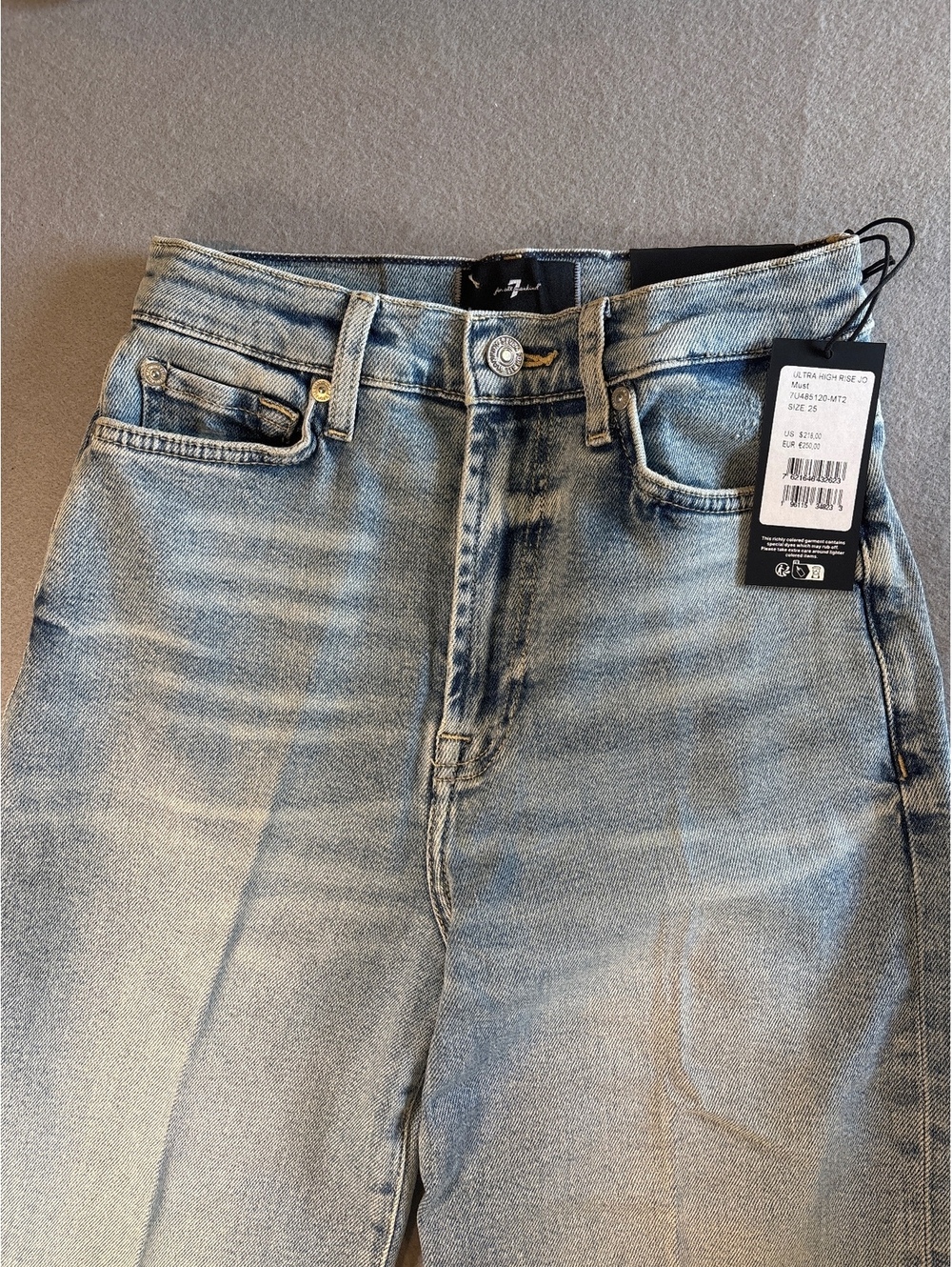 7 For All Mankind Ultra High Rise Jo Must Jeans Size 25